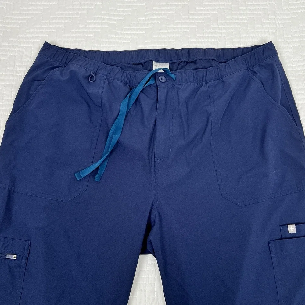 FIGS Cairo Cargo Scrub Pants Men's XXL Zip Fly Blue Technical Collection